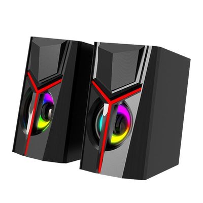مكبر صوت كمبيوتر RGB للعب أجهزة الكمبيوتر المحمولة USB الصوت الصغير سوبر حجم Subwoofers سطح المكتب