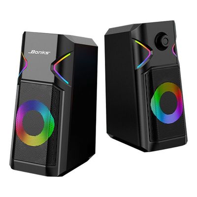مكبر صوت كمبيوتر RGB للعب أجهزة الكمبيوتر المحمولة USB الصوت الصغير سوبر حجم Subwoofers سطح المكتب