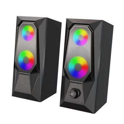 مكبر صوت كمبيوتر RGB للعب أجهزة الكمبيوتر المحمولة USB الصوت الصغير سوبر حجم Subwoofers سطح المكتب