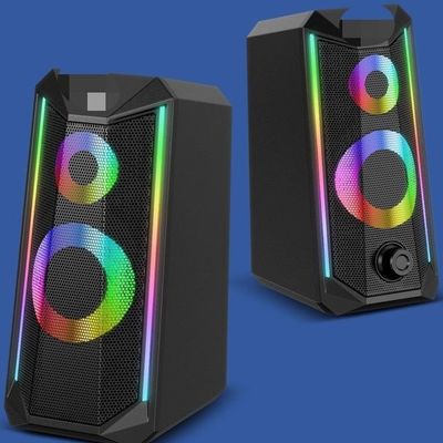 مكبر صوت كمبيوتر RGB للعب أجهزة الكمبيوتر المحمولة USB الصوت الصغير سوبر حجم Subwoofers سطح المكتب
