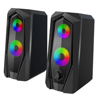 مكبر صوت كمبيوتر RGB للعب أجهزة الكمبيوتر المحمولة USB الصوت الصغير سوبر حجم Subwoofers سطح المكتب
