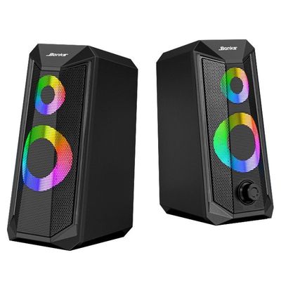 مكبر صوت كمبيوتر RGB للعب أجهزة الكمبيوتر المحمولة USB الصوت الصغير سوبر حجم Subwoofers سطح المكتب