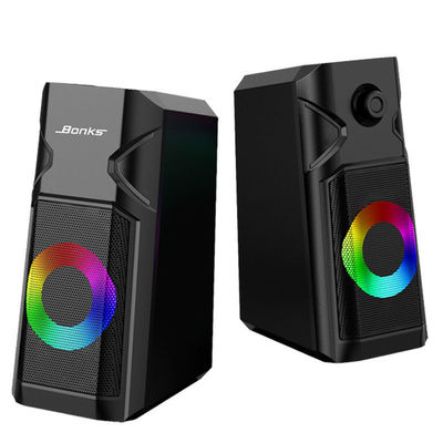 مكبر صوت كمبيوتر RGB للعب أجهزة الكمبيوتر المحمولة USB الصوت الصغير سوبر حجم Subwoofers سطح المكتب
